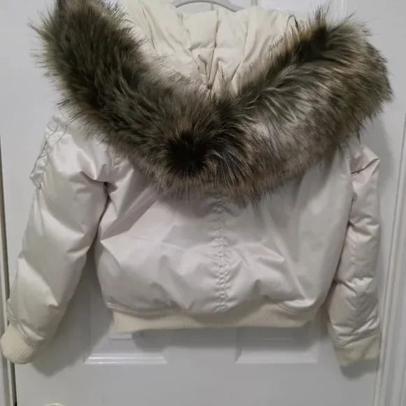 Vintage Thicken Faux Fur Collar Jacket Women Fashion Hooded Pocket Elastic Waist Coat Winter Female Daily Outwear Cotton Clothes