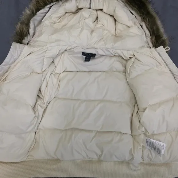 Vintage Thicken Faux Fur Collar Jacket Women Fashion Hooded Pocket Elastic Waist Coat Winter Female Daily Outwear Cotton Clothes