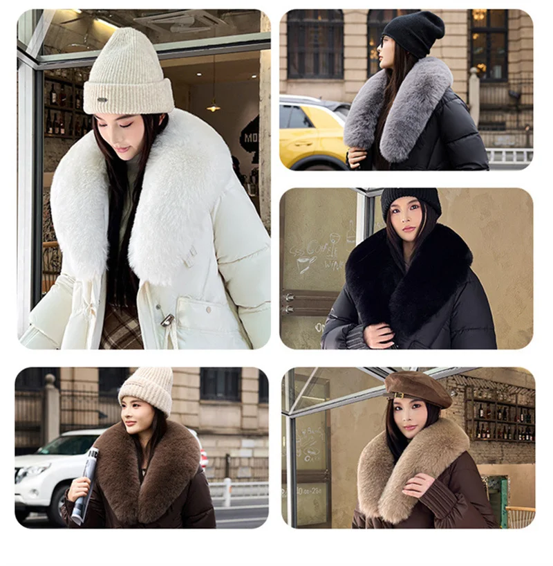 2026 Fashion Big Fur Collar Down Cotton-padded Jacket Women's Short Parkas Winter Streetwear Outerwear Lady Thicken Loose Coats