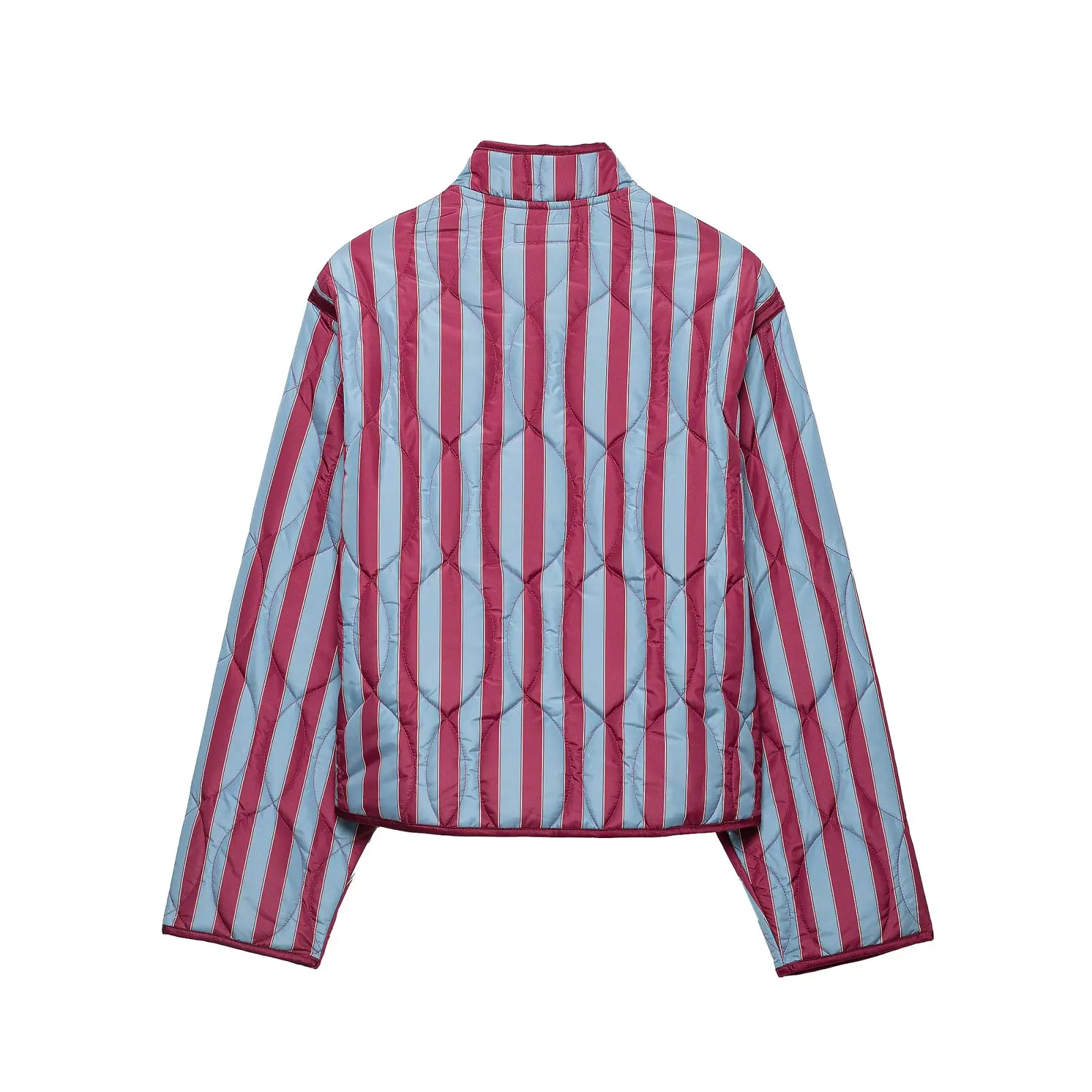 Parkas Jackets Women's Striped Coat Long Sleeve Outwear 2026 zanban Fashion Elegant Outwear With Button Chic Jackets Woman Coat