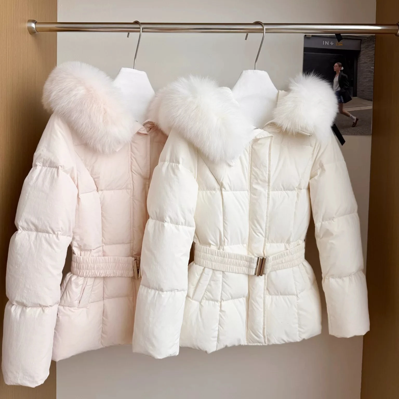 Korean Fashion Women's Solid Color Hooded Fur Collar Thin Cotton Clothes Down Jacket Women's Winter Long-sleeved Versatile Coat