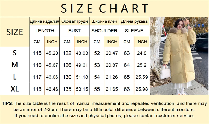 Winter Women Hooded Large Faux Fur Collar Coats Loose Windproof Thick Warm Parkas Zipper Pockets Knee Length Padded Outerwear
