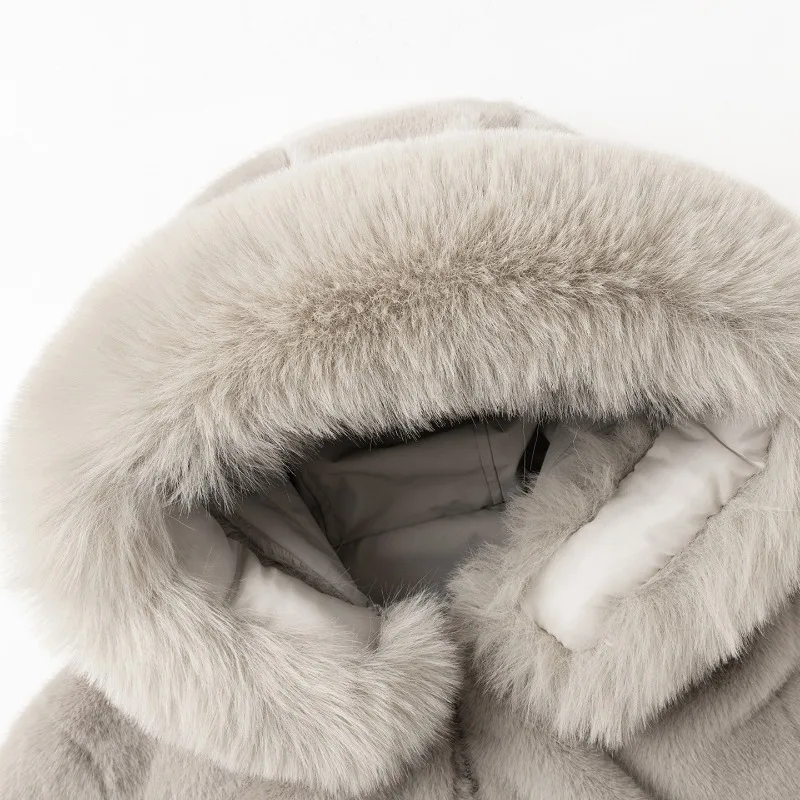 2026 New Double-sided Wear Parkas Women's Winter Fleece Cotton-padded Jacket X-long Overcoat Faux Mink Fur Thicken Hooded Coats