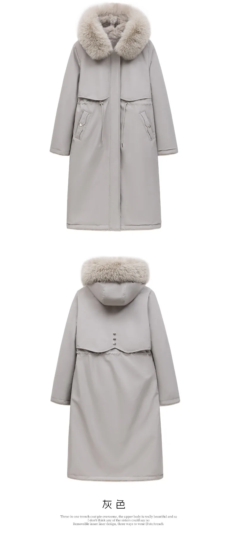2026 New Double-sided Wear Parkas Women's Winter Fleece Cotton-padded Jacket X-long Overcoat Faux Mink Fur Thicken Hooded Coats