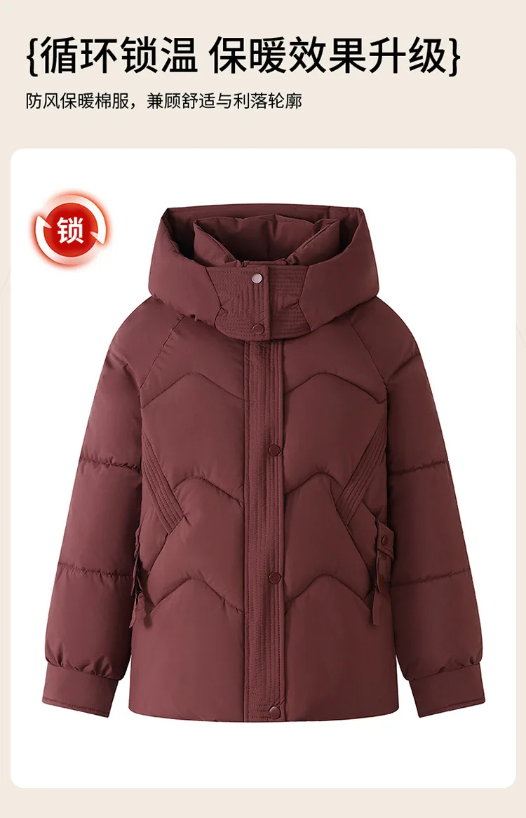 Winter Thick Hooded Puffer Coat Women Parkas XL-5XL Windproof Russian Cold Weather Snow Jacket Middle Aged Mom Outerwear Cozy