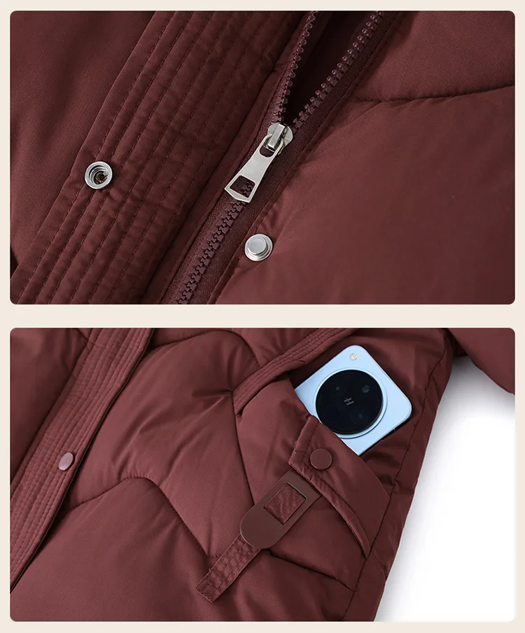 Winter Thick Hooded Puffer Coat Women Parkas XL-5XL Windproof Russian Cold Weather Snow Jacket Middle Aged Mom Outerwear Cozy
