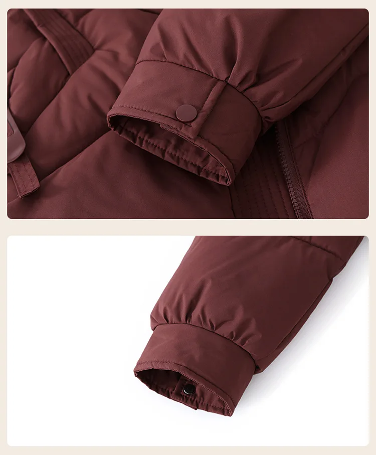 Winter Thick Hooded Puffer Coat Women Parkas XL-5XL Windproof Russian Cold Weather Snow Jacket Middle Aged Mom Outerwear Cozy