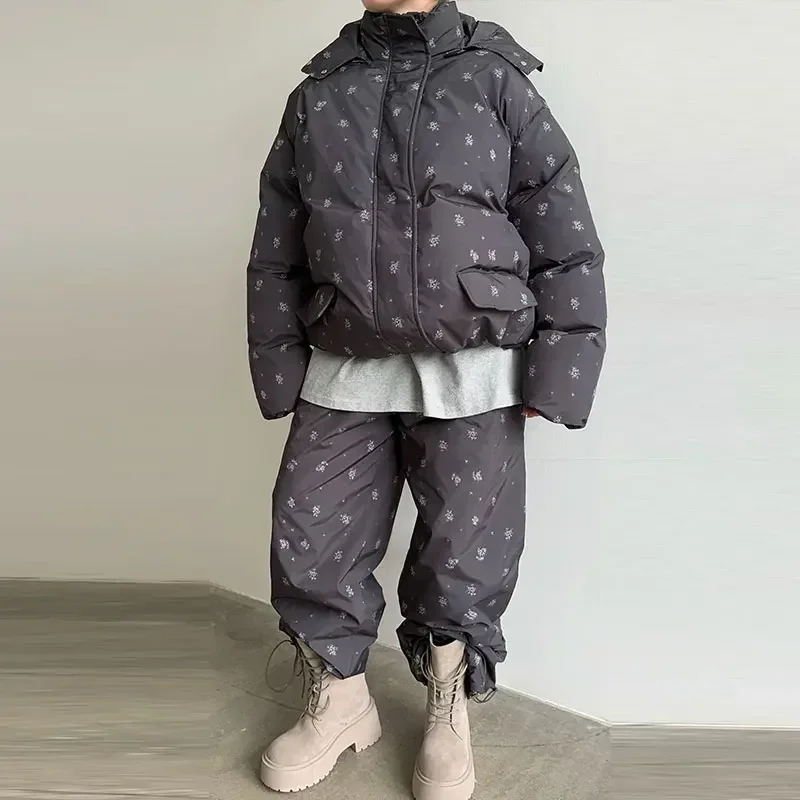 Casual Print Hoodie Loose Coat Women All-match Full Sleeve Thicken Zippers Oversize Coats Female 2026 Autumn Winter Lady Outwear