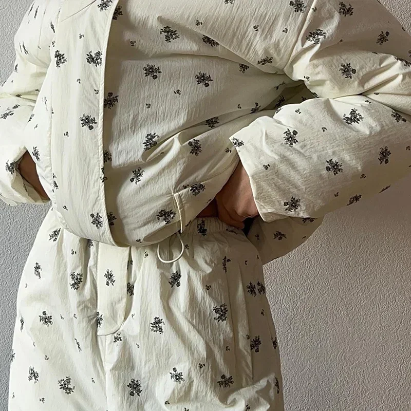 Casual Print Hoodie Loose Coat Women All-match Full Sleeve Thicken Zippers Oversize Coats Female 2026 Autumn Winter Lady Outwear