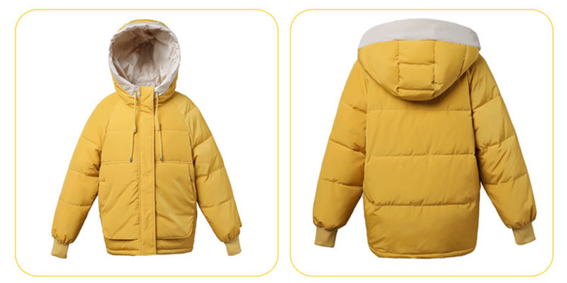2025 New Winter Thickened Warm Parkas Women Casual Hooded Cotton Padded Jacket Woman Students Long Sleeved Quilted Short Coats