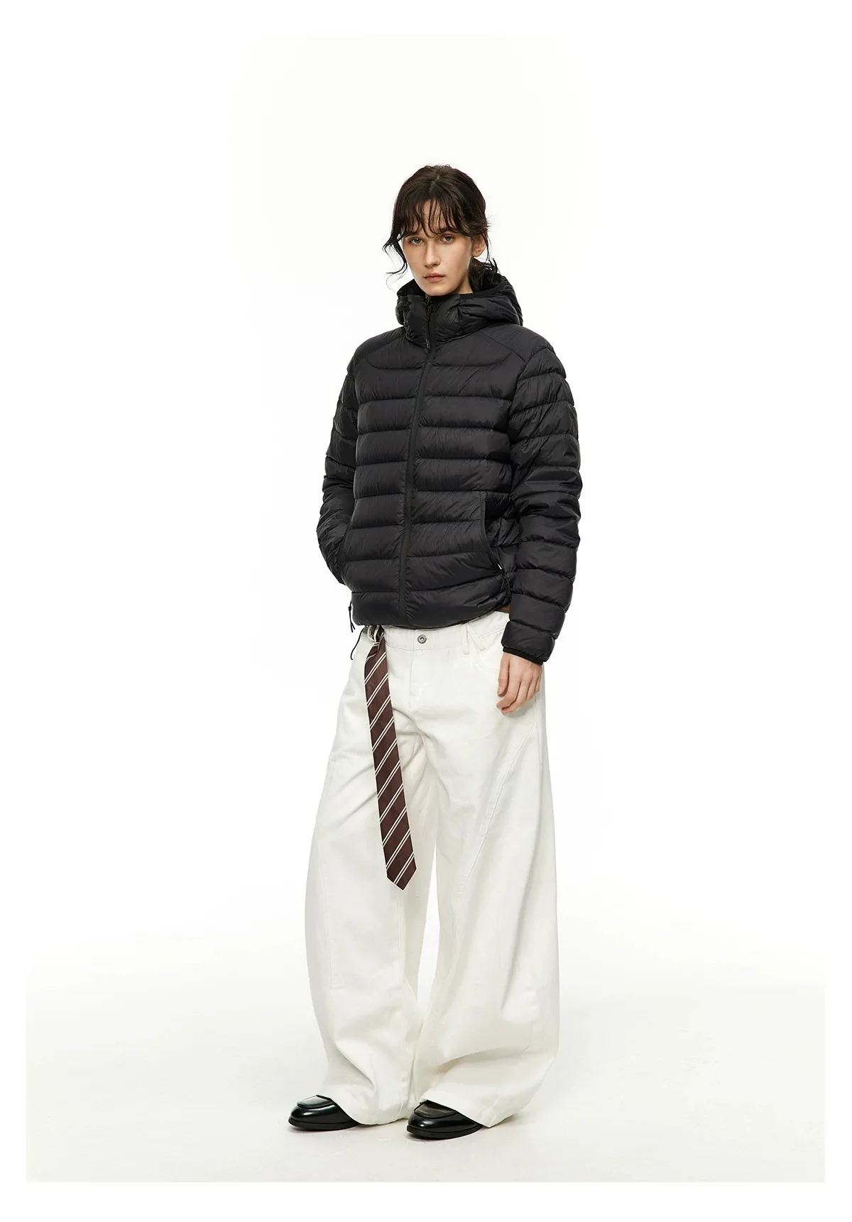 New Foreign Trade Minimalist Quilted Down Parkas Women Hooded Slim Lightweight Warm Coat Fashion Casual Outdoor Winter Soft
