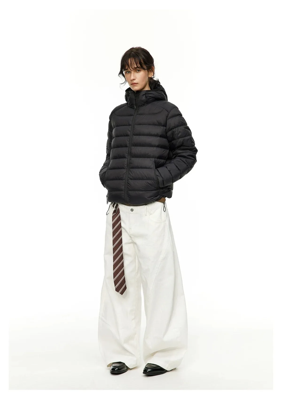 New Foreign Trade Minimalist Quilted Down Parkas Women Hooded Slim Lightweight Warm Coat Fashion Casual Outdoor Winter Soft