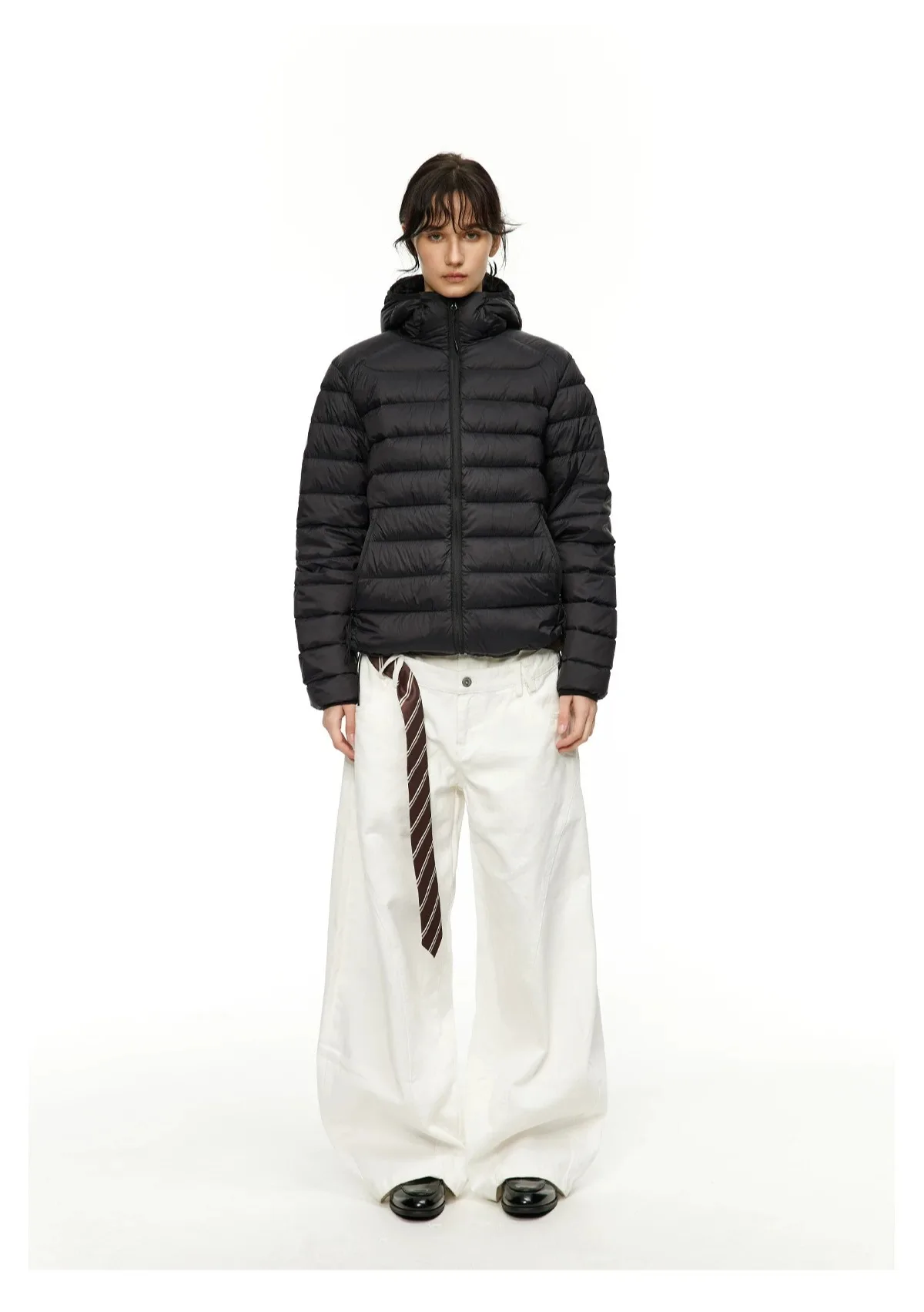 New Foreign Trade Minimalist Quilted Down Parkas Women Hooded Slim Lightweight Warm Coat Fashion Casual Outdoor Winter Soft