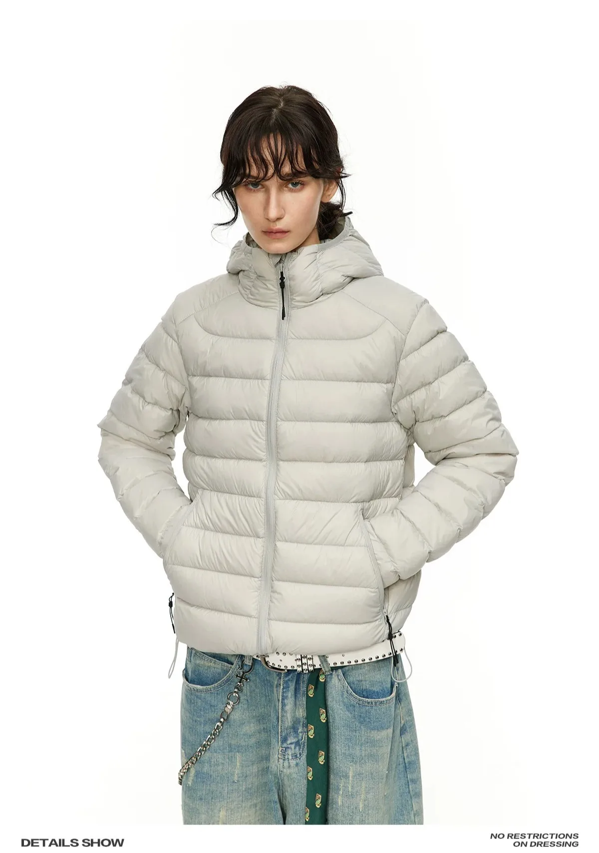 New Foreign Trade Minimalist Quilted Down Parkas Women Hooded Slim Lightweight Warm Coat Fashion Casual Outdoor Winter Soft