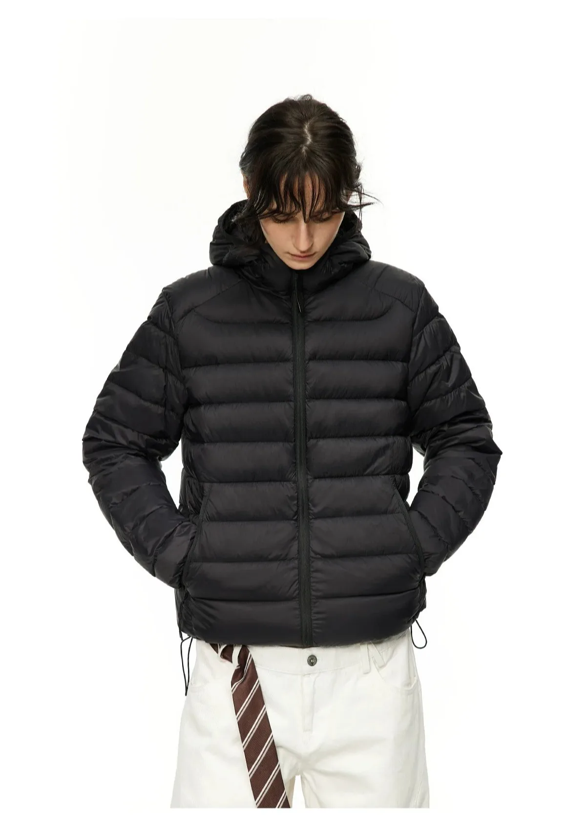 New Foreign Trade Minimalist Quilted Down Parkas Women Hooded Slim Lightweight Warm Coat Fashion Casual Outdoor Winter Soft