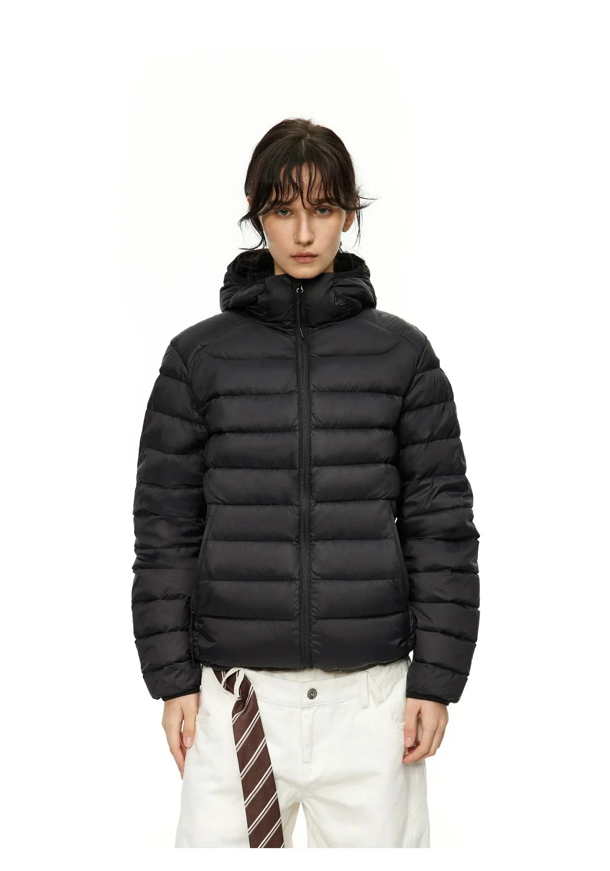 New Foreign Trade Minimalist Quilted Down Parkas Women Hooded Slim Lightweight Warm Coat Fashion Casual Outdoor Winter Soft