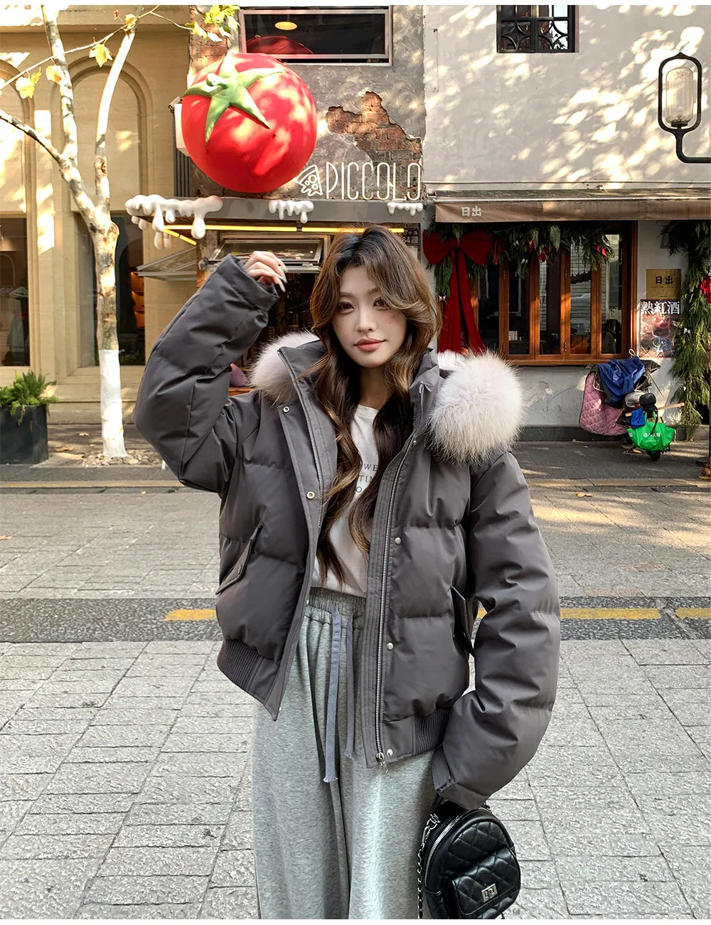 American Large Faux Fur-trim Hood Padded Parkas Women Winter 2026 Loose Fit Thick Outerwear Ladies Short Zipper Cotton Jackets