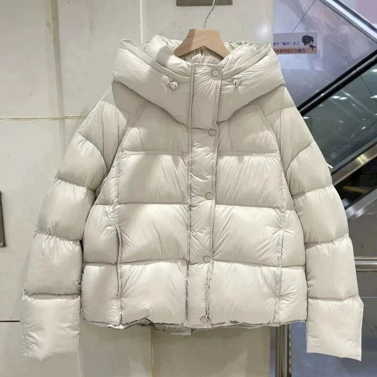 Women Winter Short Cotton Coat 2025 New Hooded Loose Puffer Coat Korean Women Thicken Warm Parkas Coat Women Long Sleeve Outwear