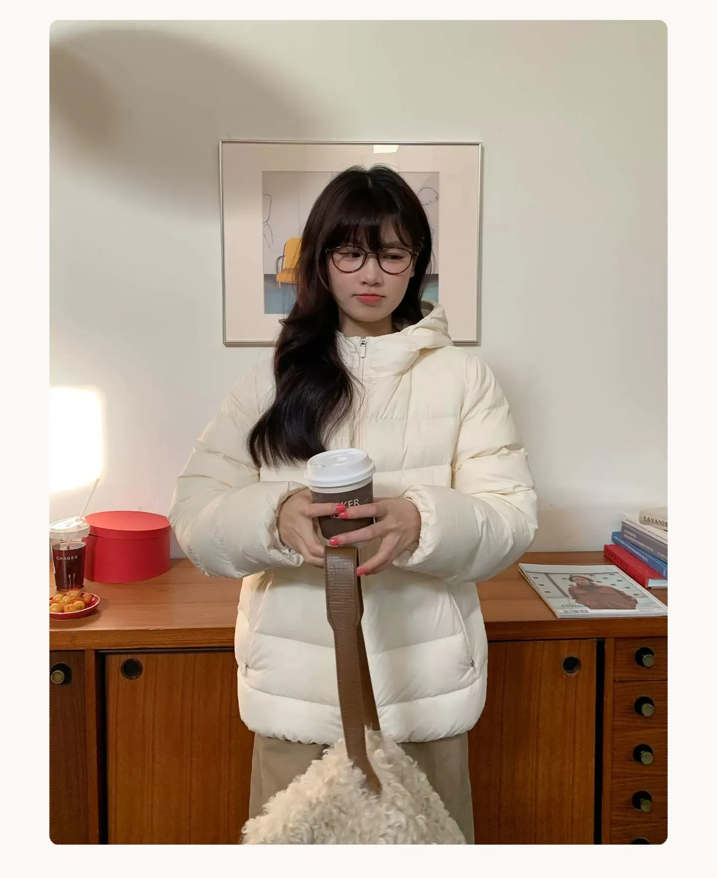 Preppy Style Short Hooded Puffer Jacket Women Autumn Winter Warm Lightweight Solid Padded Parkas Woman Korean Simple Cotton Coat