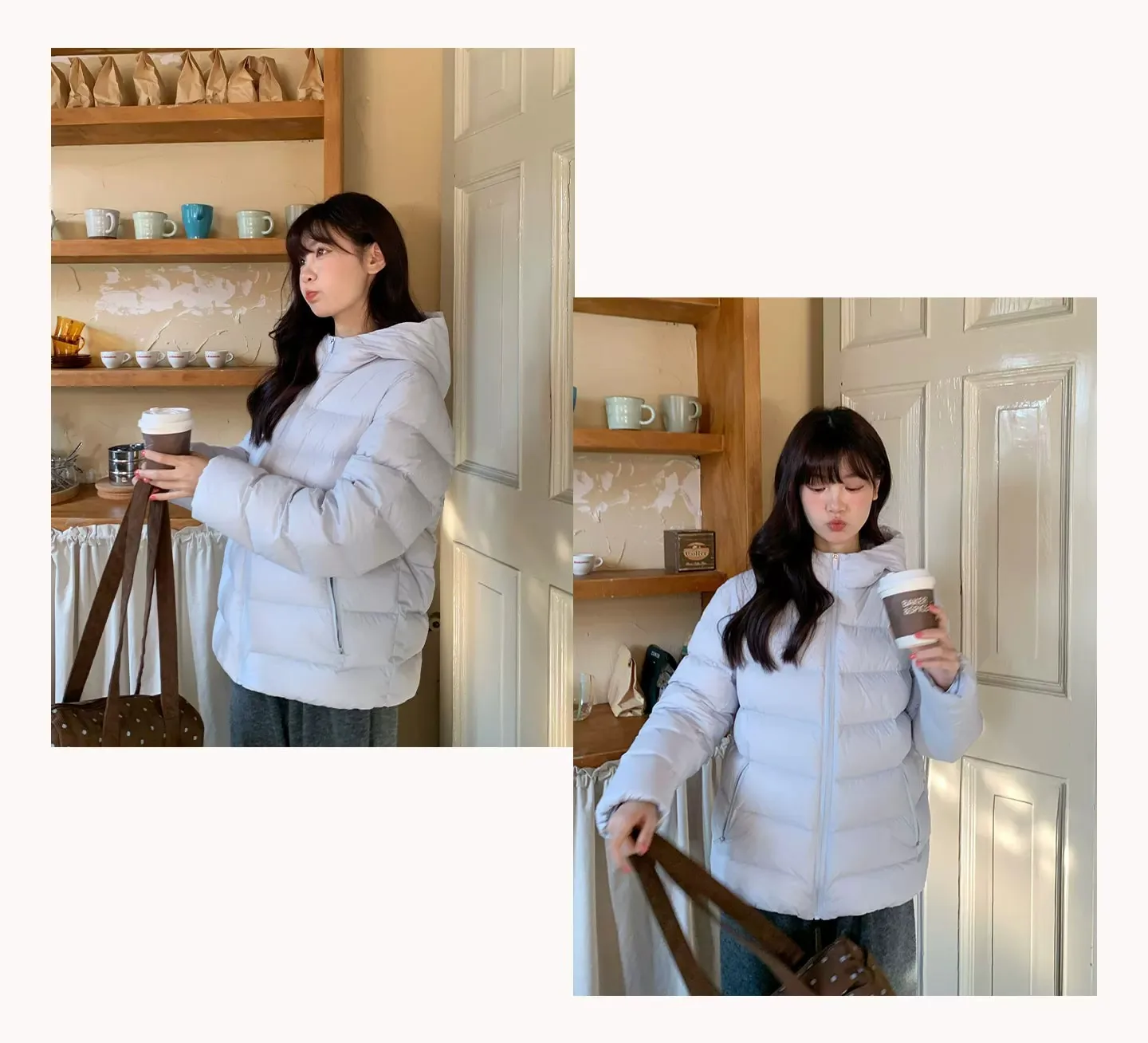 Preppy Style Short Hooded Puffer Jacket Women Autumn Winter Warm Lightweight Solid Padded Parkas Woman Korean Simple Cotton Coat