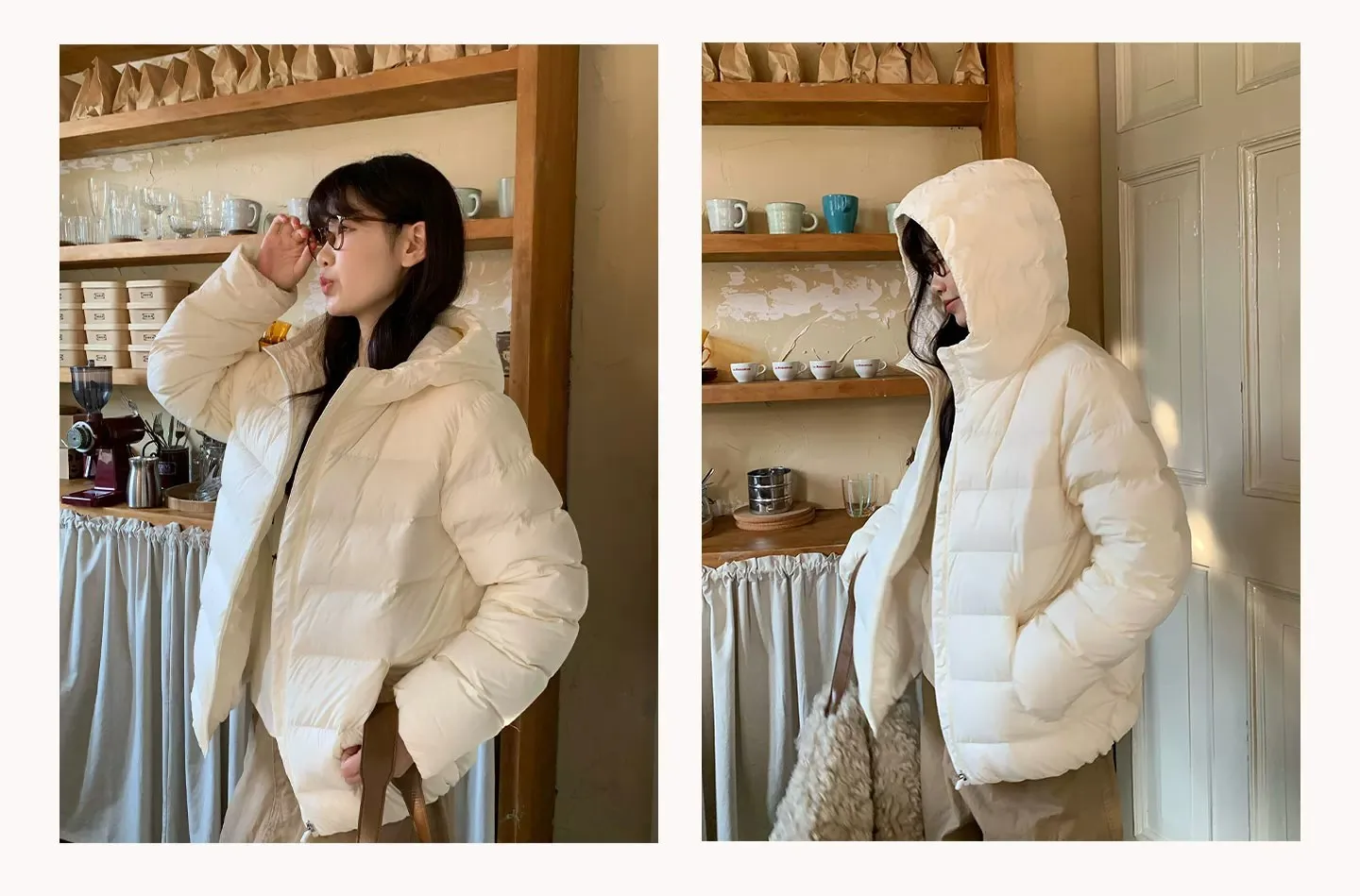 Preppy Style Short Hooded Puffer Jacket Women Autumn Winter Warm Lightweight Solid Padded Parkas Woman Korean Simple Cotton Coat