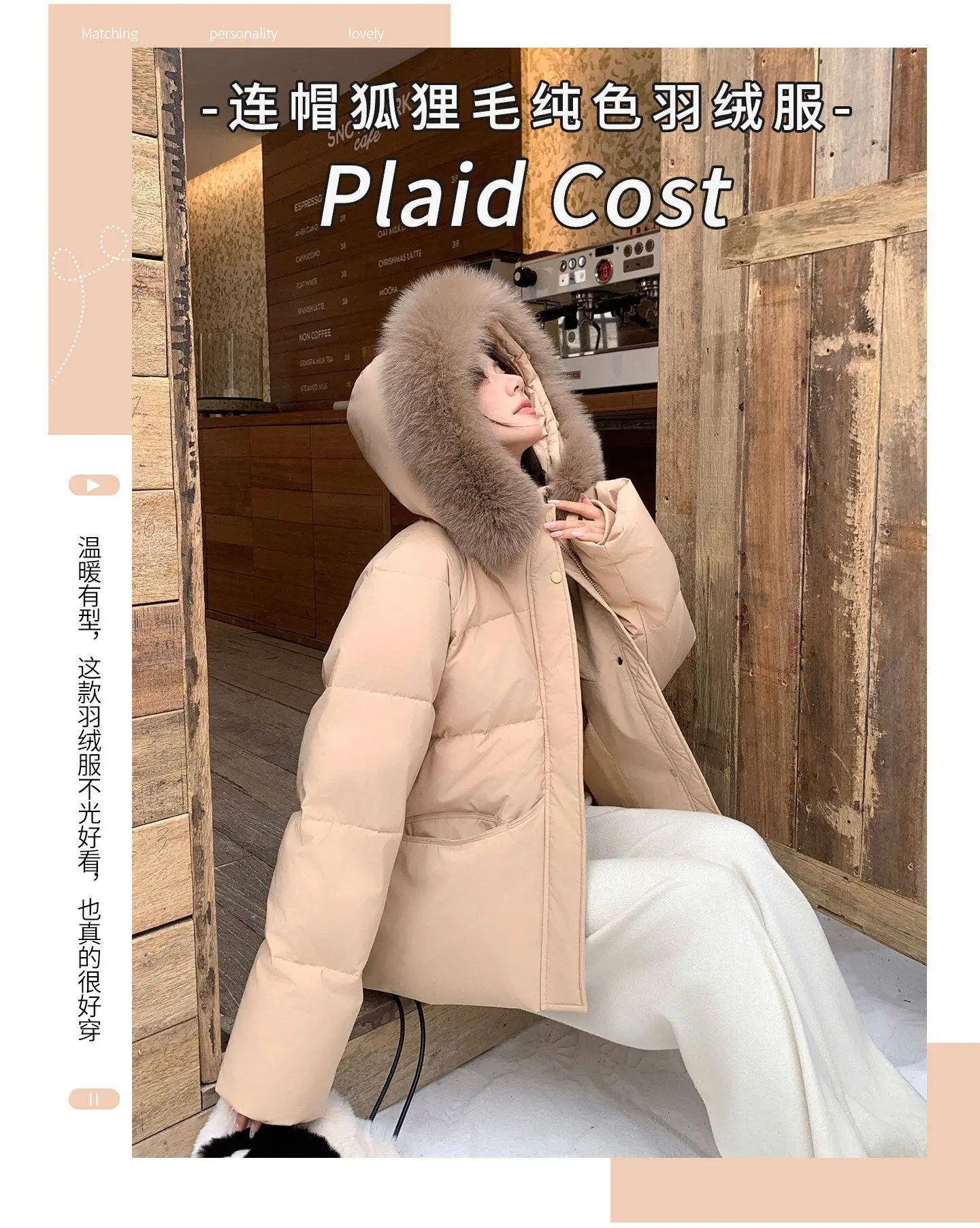 Fashion Faux Fur Collar Hooded Short Puffer Jacket Women 2026 Winter Thicken Parkas Woman Korean Solid Big Pocket Padded Coat