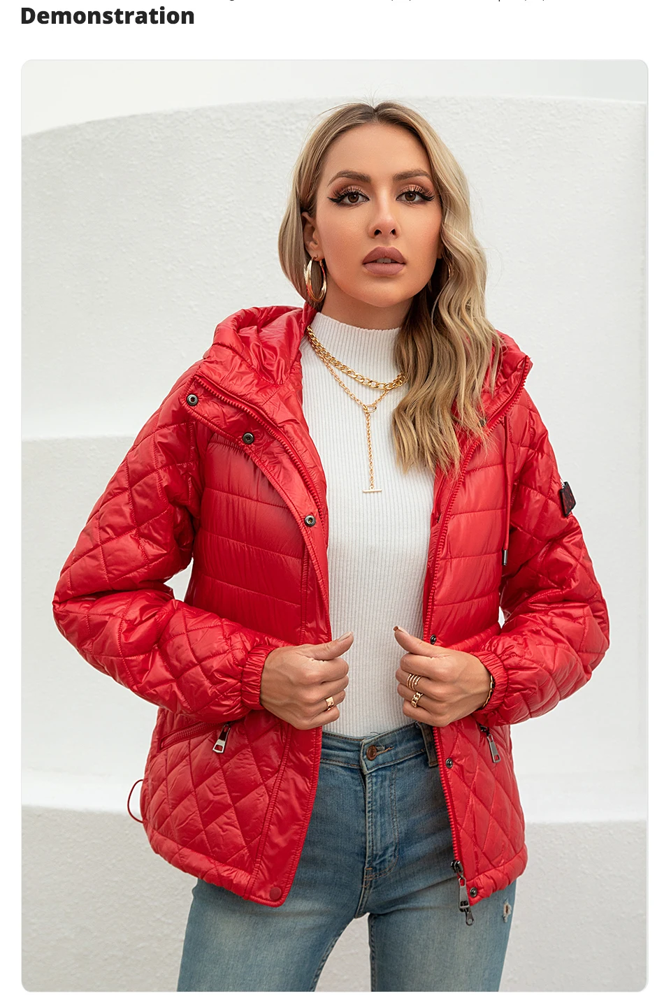 GASMAN 2022 Women's spring jacket fashion casual Short parka Thin Cotton hooded Coat women ladies jackets Warm outwear 21159
