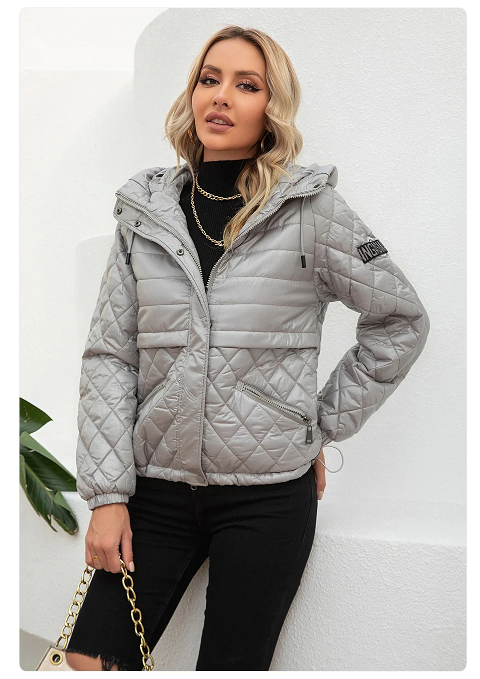 GASMAN 2022 Women's spring jacket fashion casual Short parka Thin Cotton hooded Coat women ladies jackets Warm outwear 21159