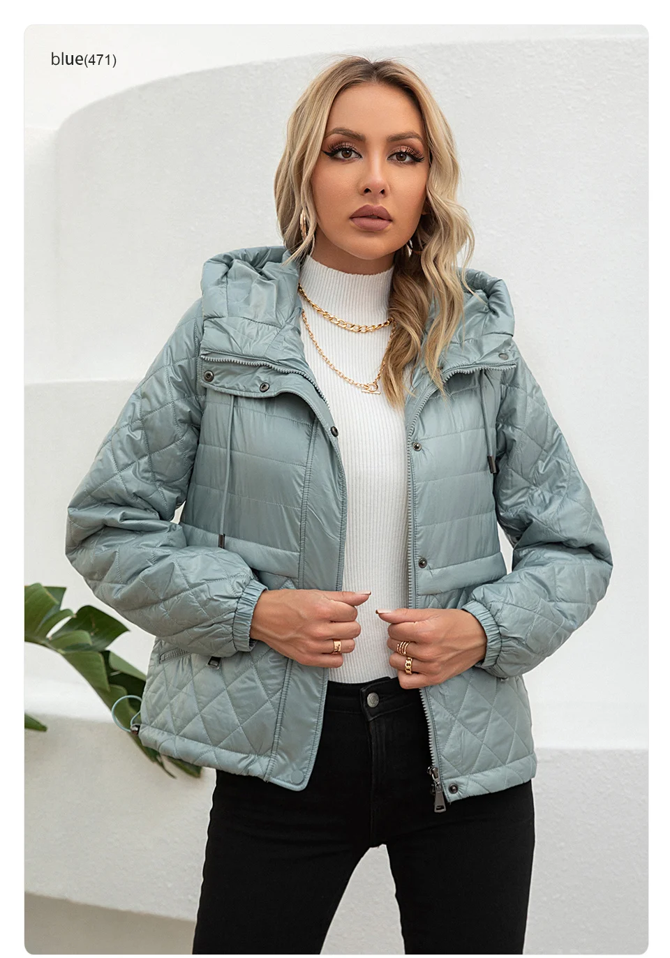 GASMAN 2022 Women's spring jacket fashion casual Short parka Thin Cotton hooded Coat women ladies jackets Warm outwear 21159