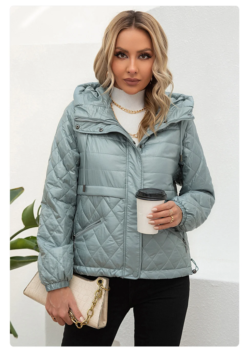GASMAN 2022 Women's spring jacket fashion casual Short parka Thin Cotton hooded Coat women ladies jackets Warm outwear 21159