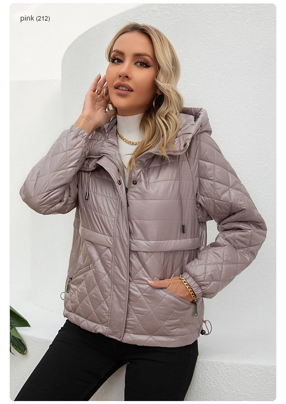 GASMAN 2022 Women's spring jacket fashion casual Short parka Thin Cotton hooded Coat women ladies jackets Warm outwear 21159
