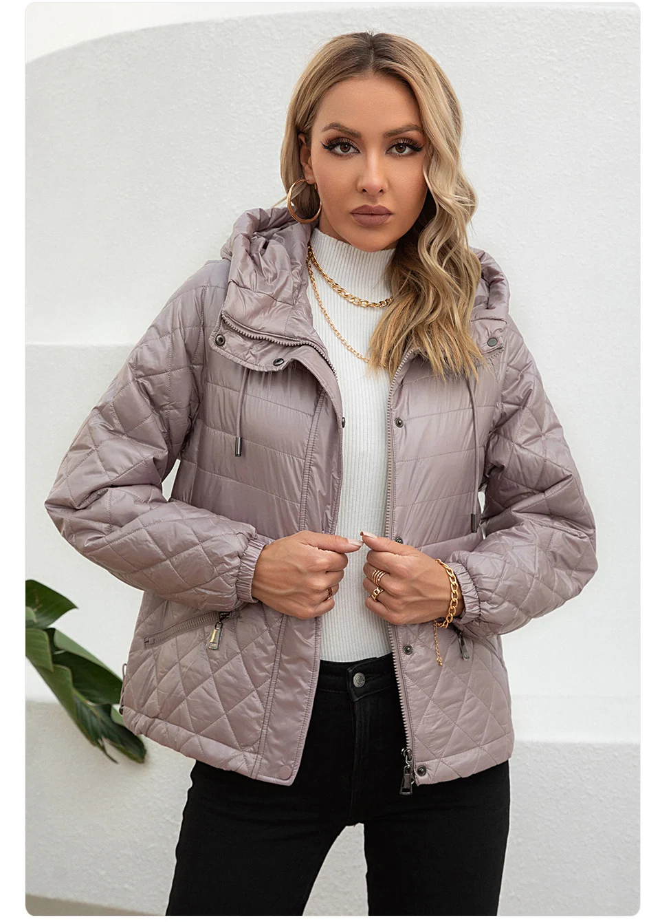 GASMAN 2022 Women's spring jacket fashion casual Short parka Thin Cotton hooded Coat women ladies jackets Warm outwear 21159