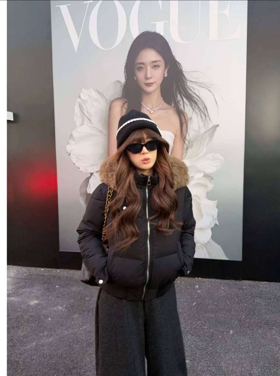 Retro British Short Hooded Parkas Women Winter Detachable Faux-Fur Collar Padded Jacket Woman Solid Multi Pockets Puffer Jackets