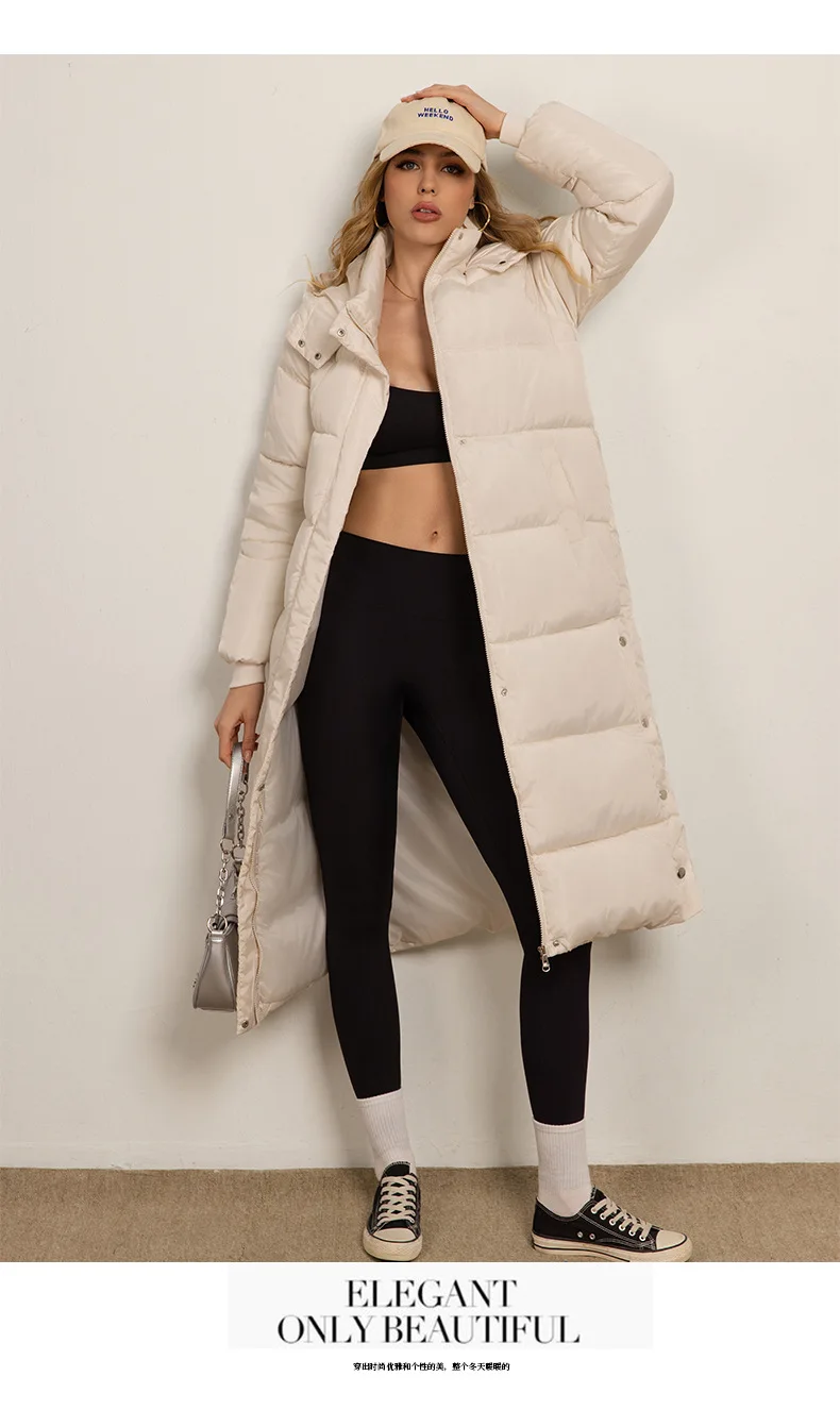 Women Long Coats Parkas Hooded Zipper Jackets Full Sleeve Thick Warm Y2k Streetwear Elegant Jacket Coat Autumn Winter 2026