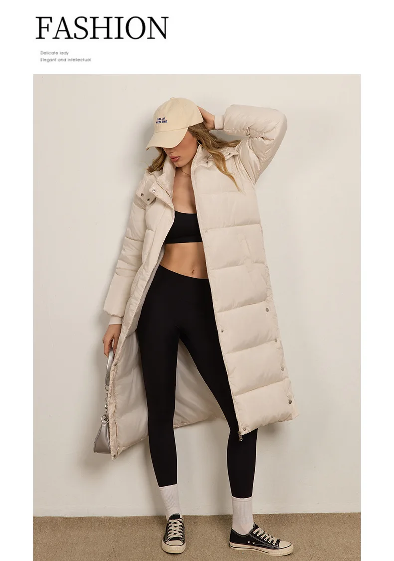 Women Long Coats Parkas Hooded Zipper Jackets Full Sleeve Thick Warm Y2k Streetwear Elegant Jacket Coat Autumn Winter 2026
