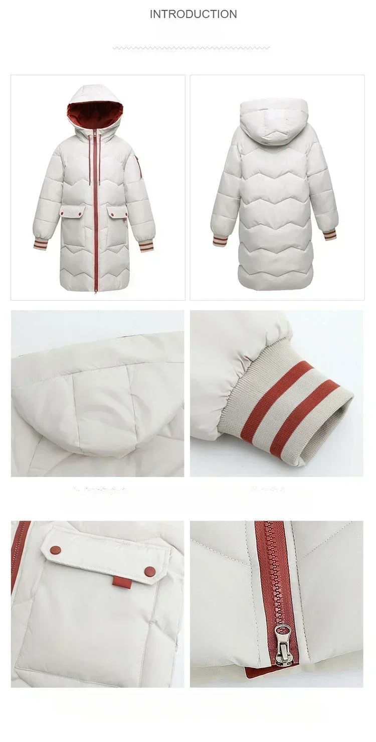 Winter Women Jacket Coats Long Parkas Female Down Cotton Hooded Overcoat Thick Warm Jackets Windproof Casual Student Coat 2026