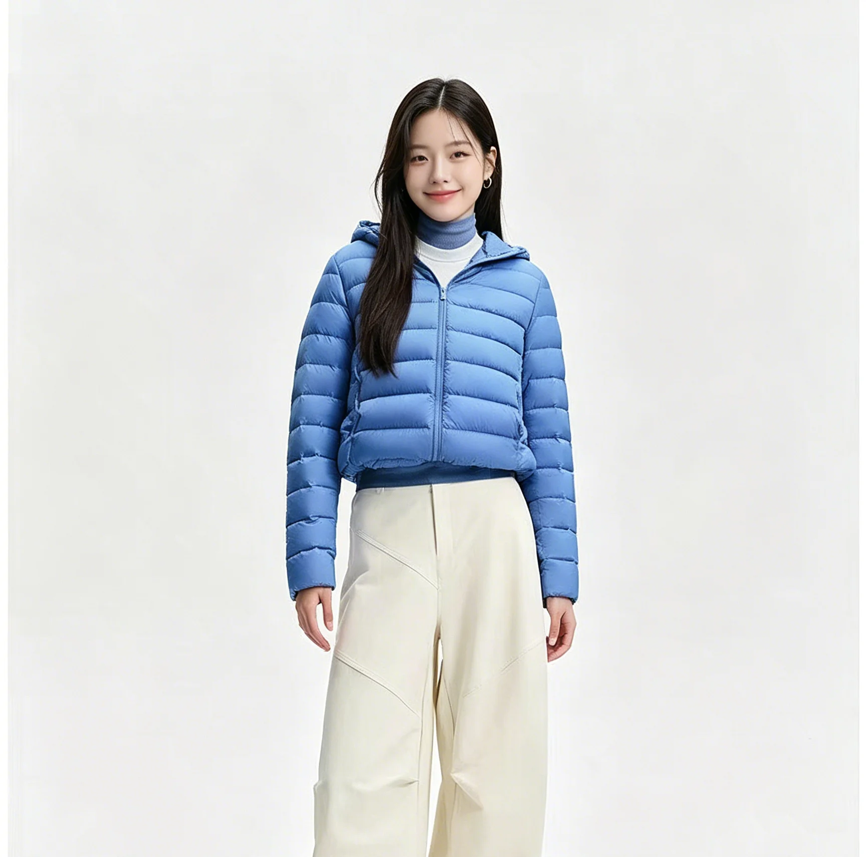 Lightweight Quilted Down Cotton Parkas Women Hooded Short Warm Couple Winter Coats Fashion Casual Outdoor Cozy Trendy Soft Warm