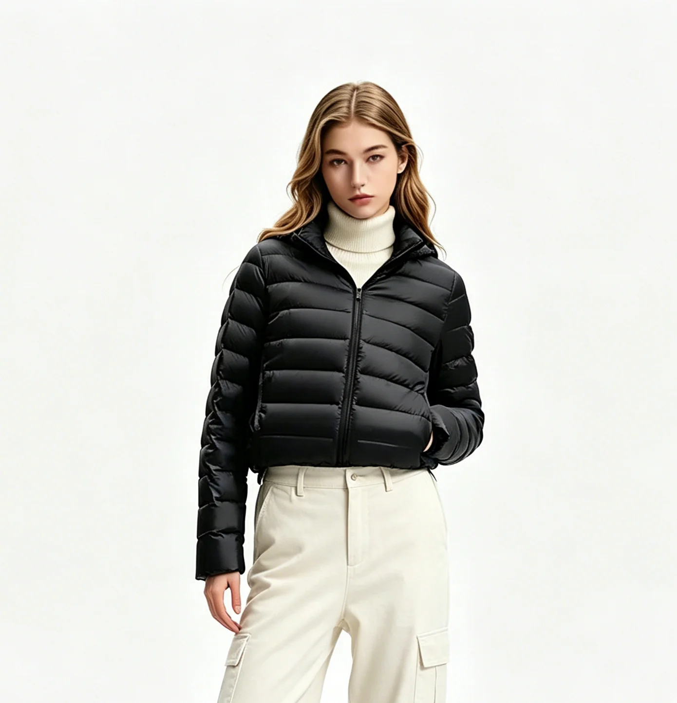 Lightweight Quilted Down Cotton Parkas Women Hooded Short Warm Couple Winter Coats Fashion Casual Outdoor Cozy Trendy Soft Warm