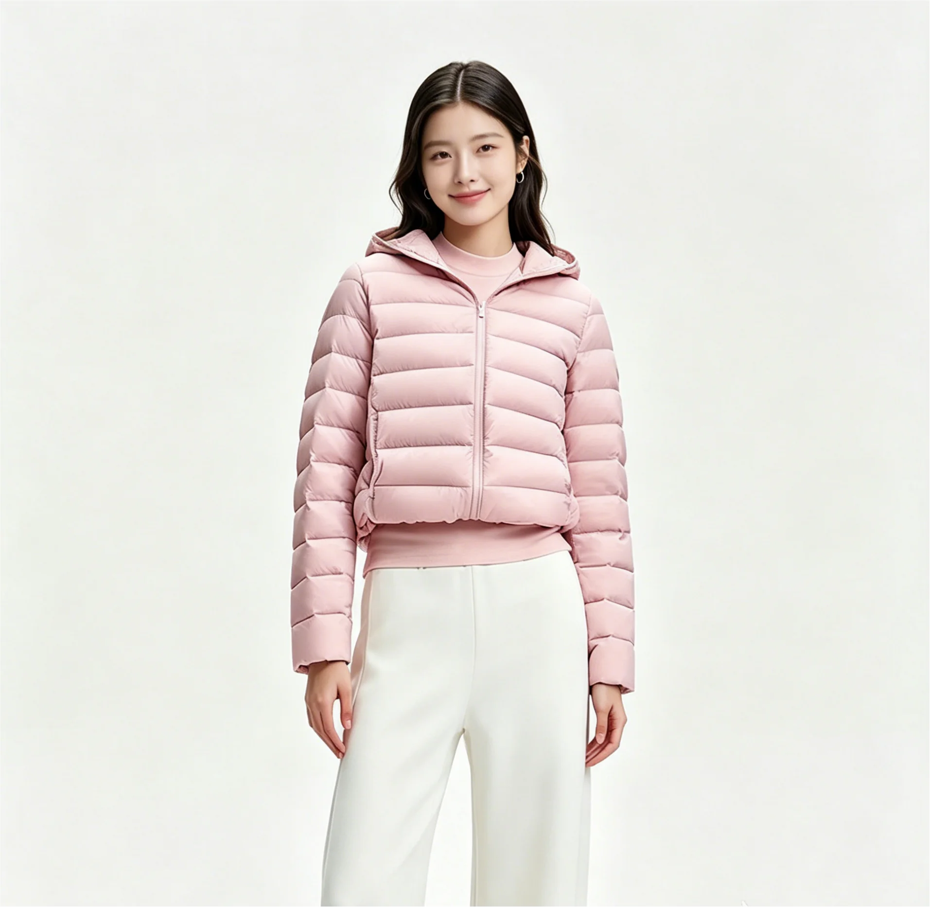 Lightweight Quilted Down Cotton Parkas Women Hooded Short Warm Couple Winter Coats Fashion Casual Outdoor Cozy Trendy Soft Warm