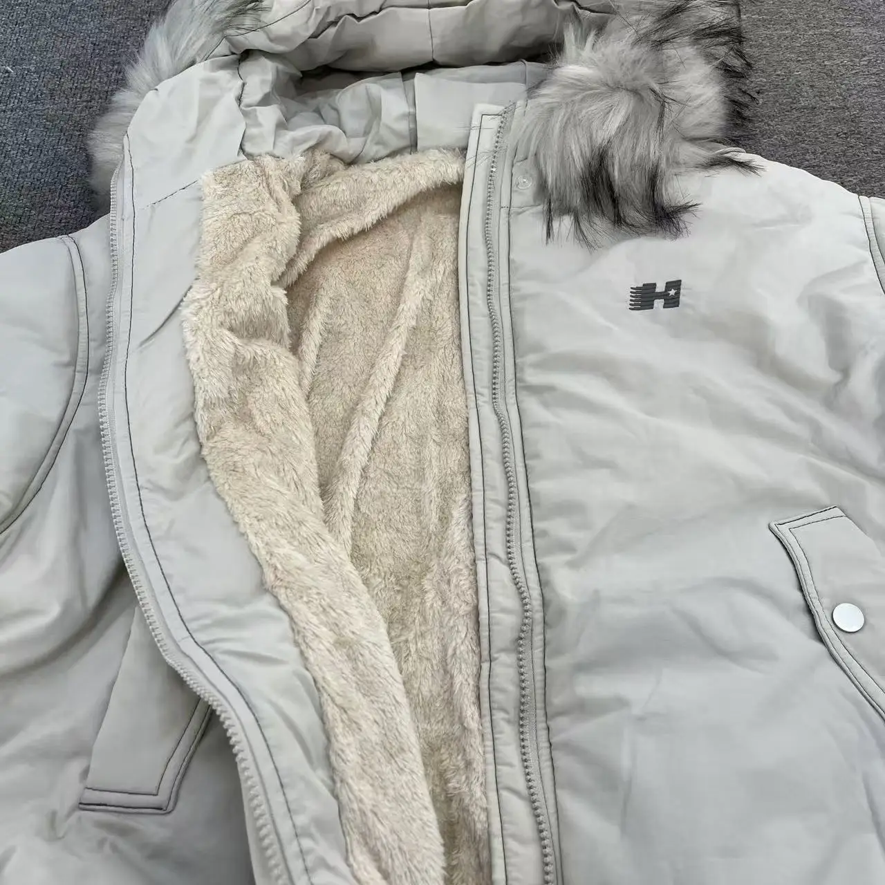 American Retro New Women Tops Parkas Coats Winter Fur Collar Hooded Long Sleeve Loose All Match Female Quilted Jacket Clothing