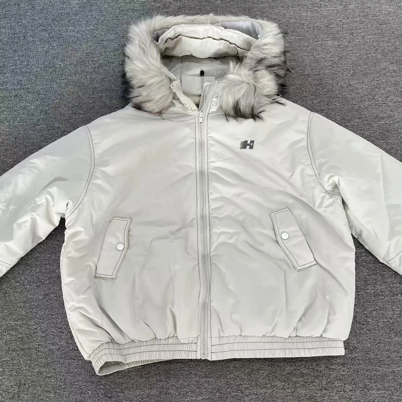 American Retro New Women Tops Parkas Coats Winter Fur Collar Hooded Long Sleeve Loose All Match Female Quilted Jacket Clothing