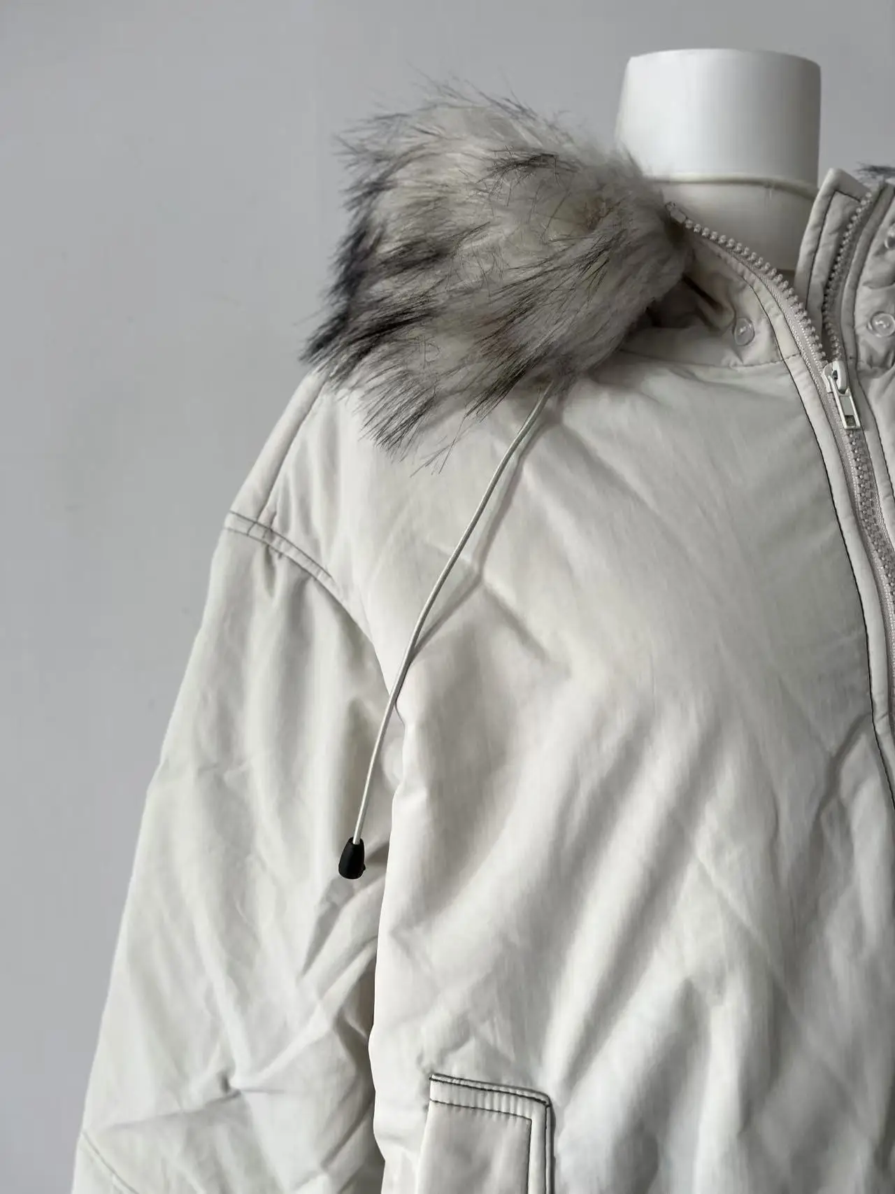 American Retro New Women Tops Parkas Coats Winter Fur Collar Hooded Long Sleeve Loose All Match Female Quilted Jacket Clothing