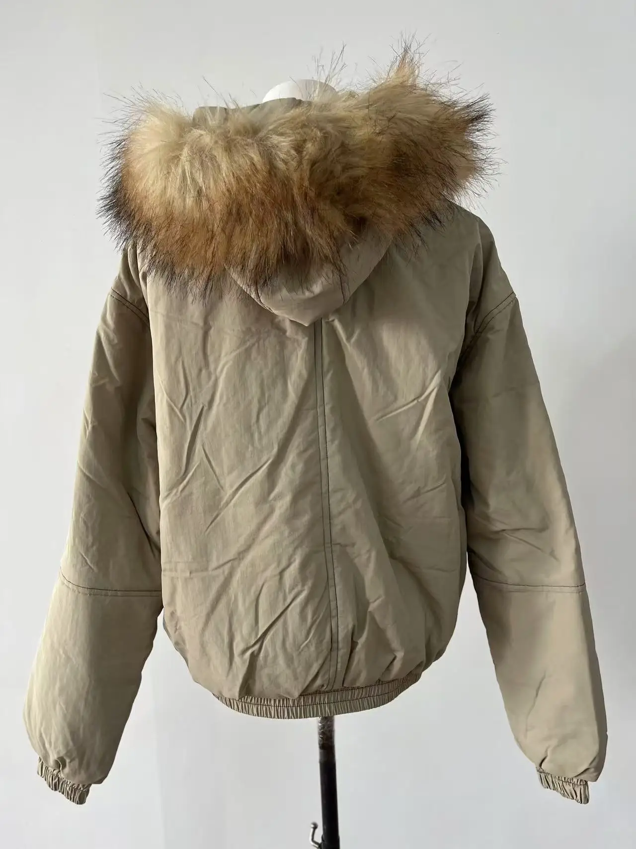 American Retro New Women Tops Parkas Coats Winter Fur Collar Hooded Long Sleeve Loose All Match Female Quilted Jacket Clothing