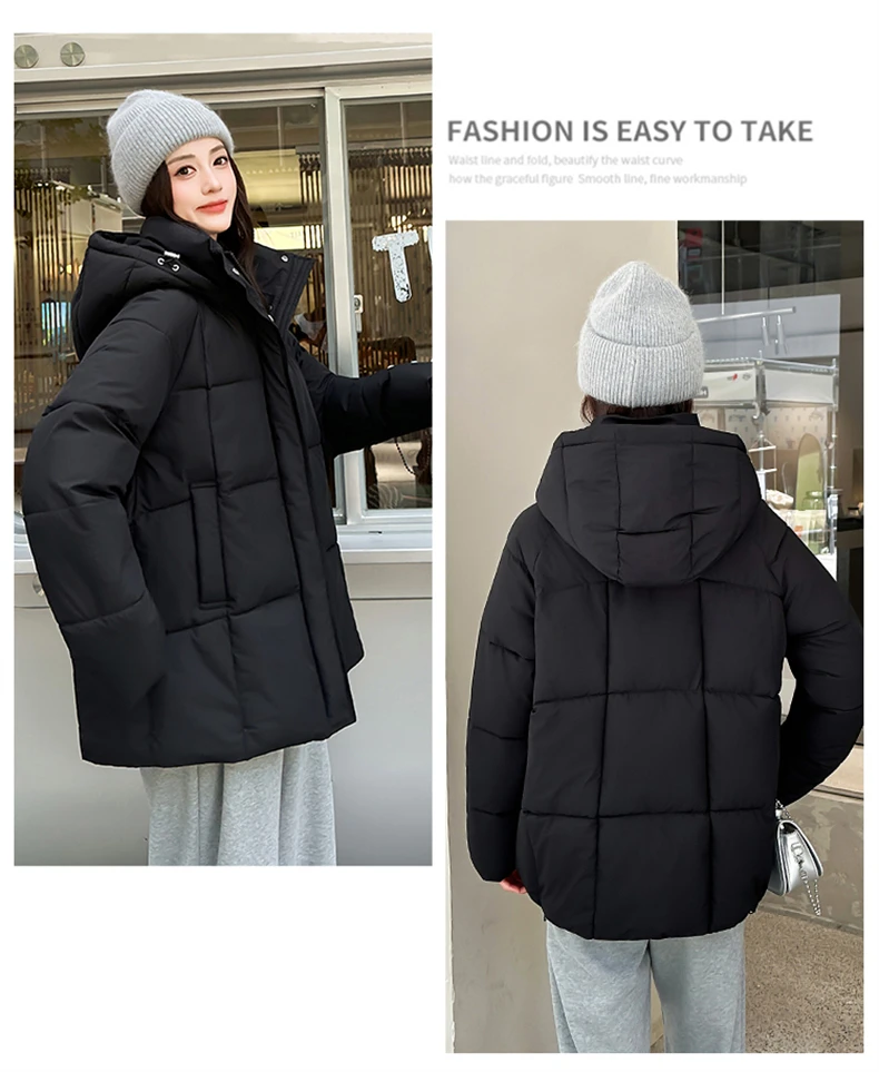 Women Reversible 2 Sides Wear Long Parkas Female Faux Fur Collar Hooded Coat With Drawstring Waist Winter Thick Outerwear Pike