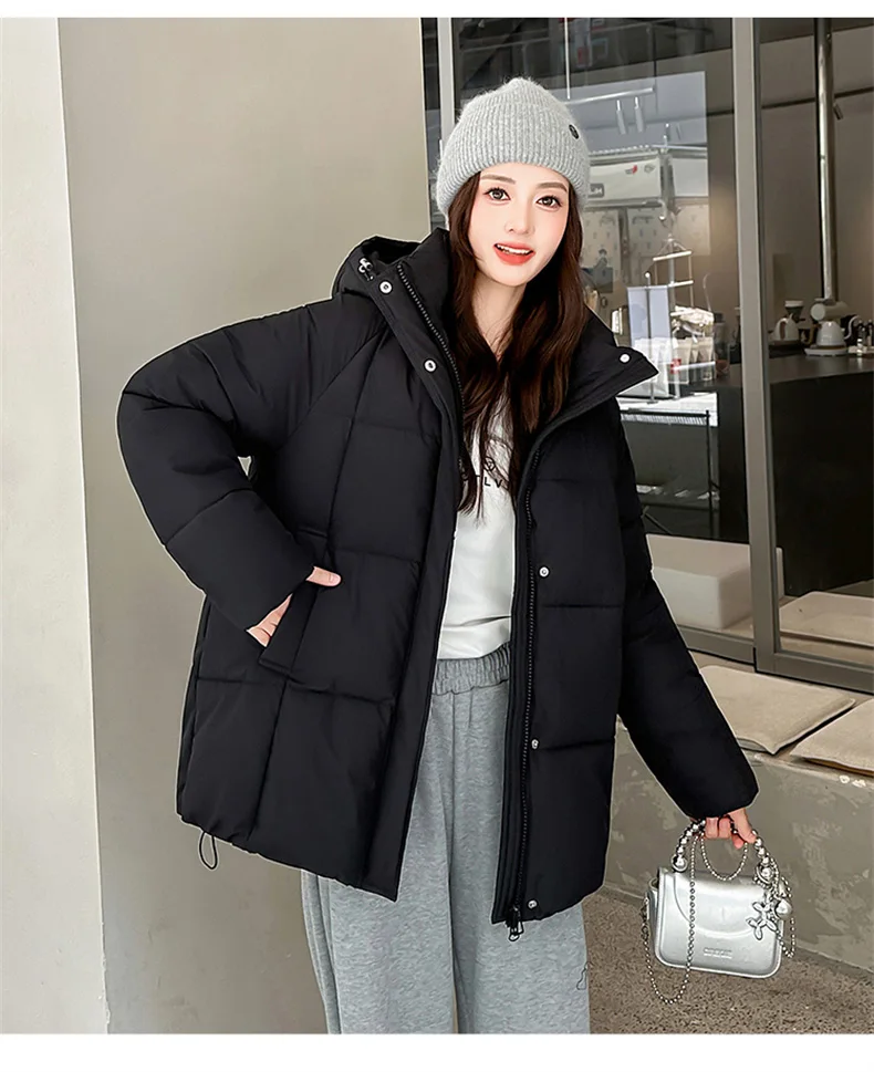 Women Reversible 2 Sides Wear Long Parkas Female Faux Fur Collar Hooded Coat With Drawstring Waist Winter Thick Outerwear Pike