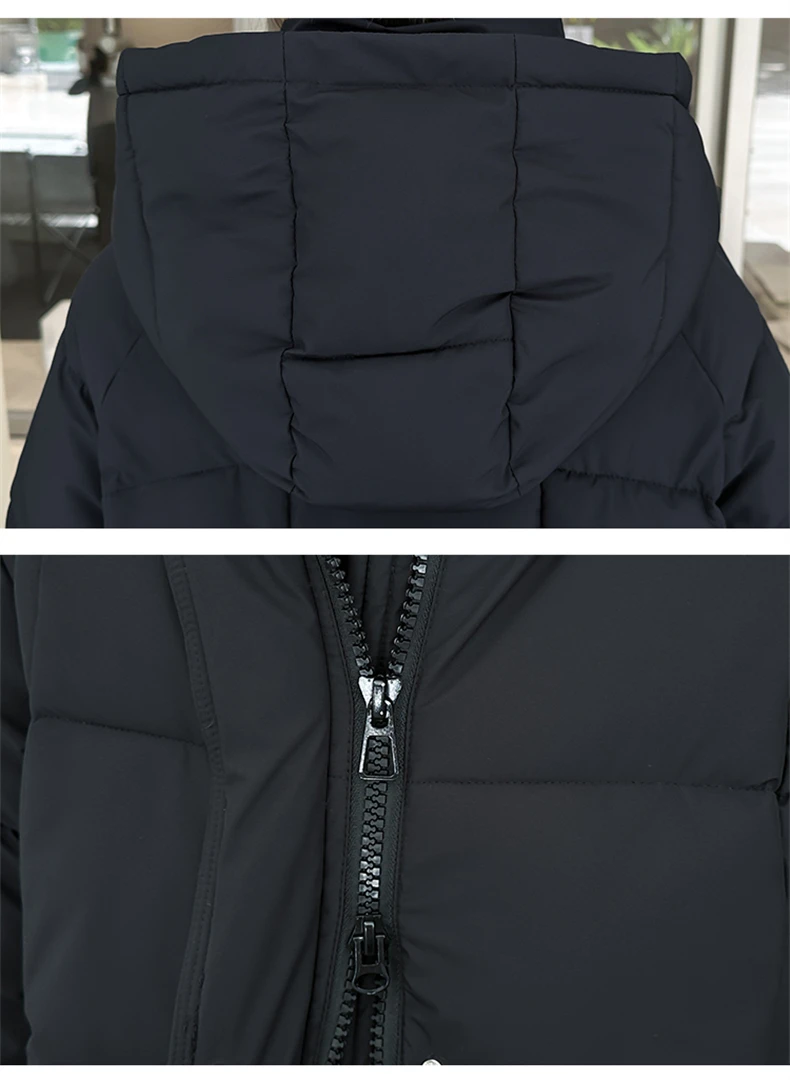Women Reversible 2 Sides Wear Long Parkas Female Faux Fur Collar Hooded Coat With Drawstring Waist Winter Thick Outerwear Pike