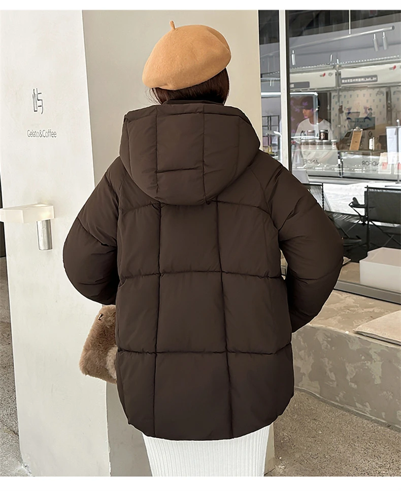 Women Reversible 2 Sides Wear Long Parkas Female Faux Fur Collar Hooded Coat With Drawstring Waist Winter Thick Outerwear Pike