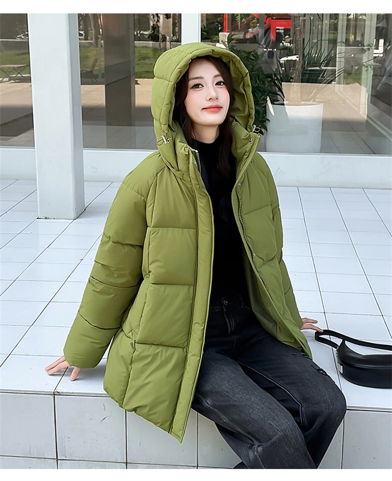 Women Reversible 2 Sides Wear Long Parkas Female Faux Fur Collar Hooded Coat With Drawstring Waist Winter Thick Outerwear Pike