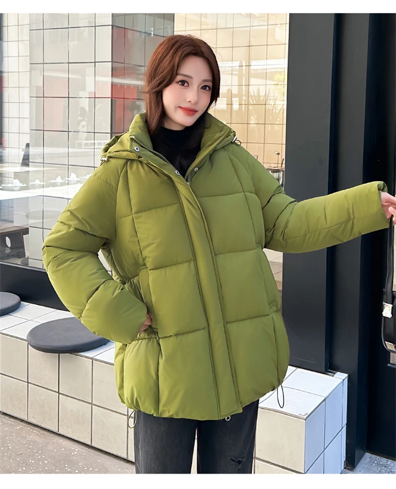 Women Reversible 2 Sides Wear Long Parkas Female Faux Fur Collar Hooded Coat With Drawstring Waist Winter Thick Outerwear Pike