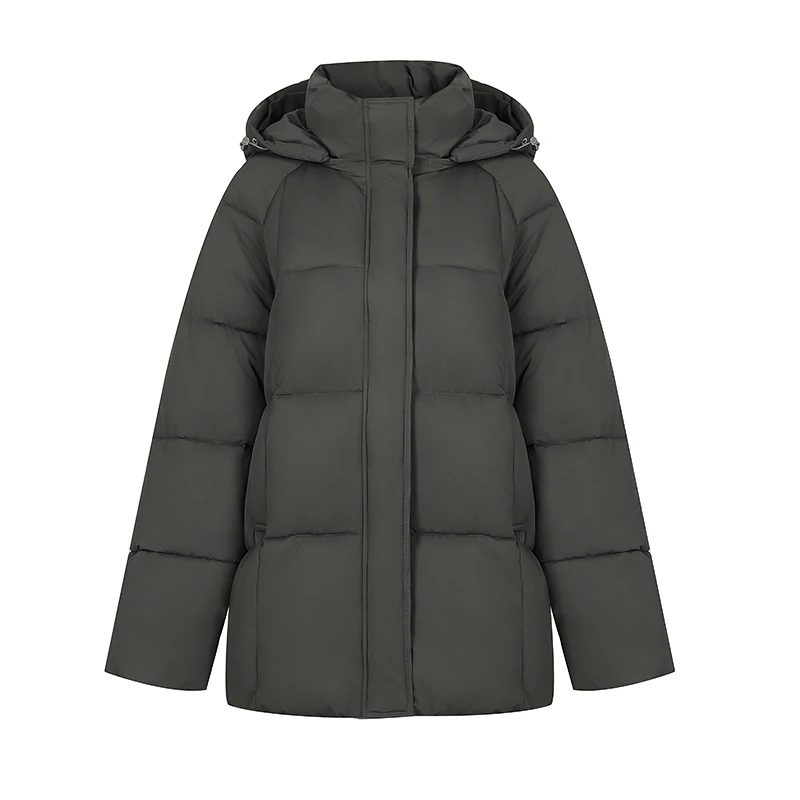 Women Reversible 2 Sides Wear Long Parkas Female Faux Fur Collar Hooded Coat With Drawstring Waist Winter Thick Outerwear Pike